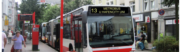 Metrobus 13 zur U-Bahn Hafencity